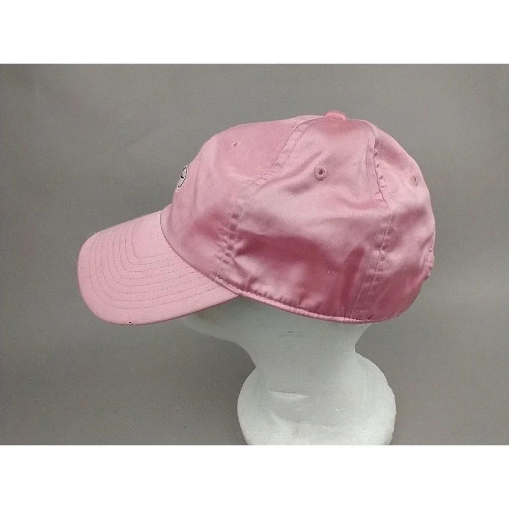 Nike Heritage86 Pink Satin Adjustable Hat Floral Brim Swoosh‎ Logo Womens Cap